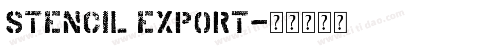Stencil Export字体转换